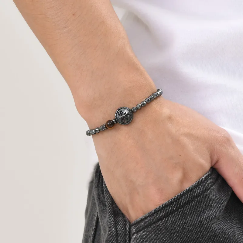 FOREVER MELODY Tiger's Eye Stone Bracelets Unisex-4
