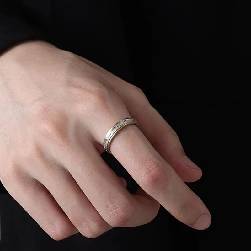 FOREVER MELODY Titanium Steel Rings Unisex-4