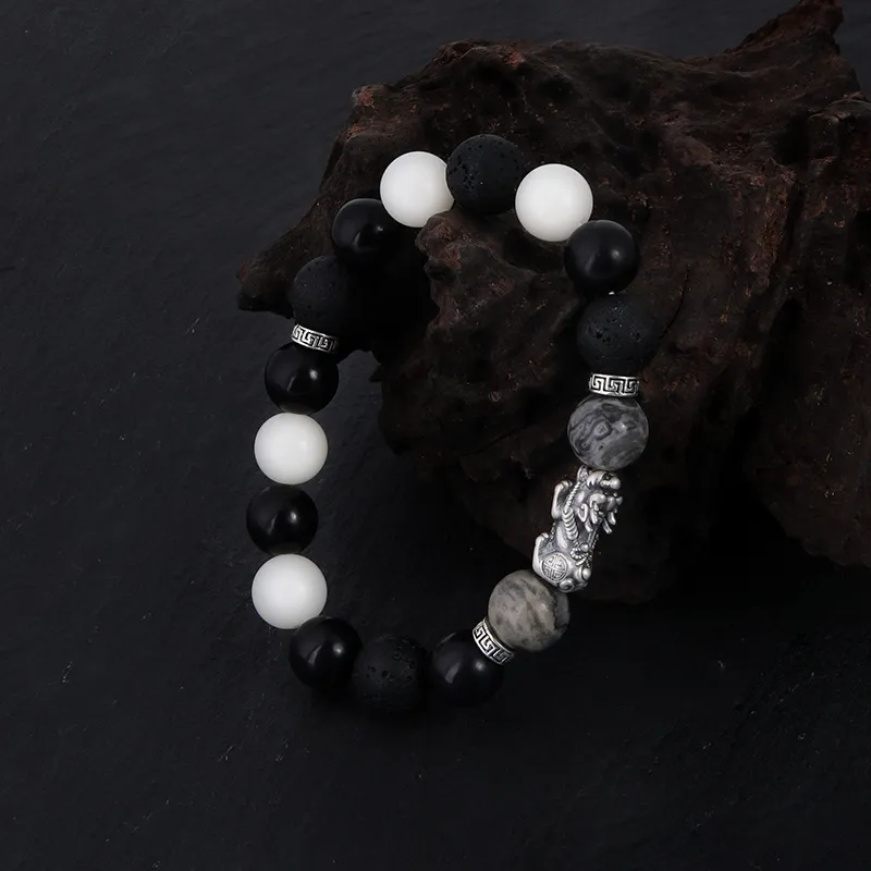 FOREVER MELODY White Jade Bodhi Bracelets Men's-4