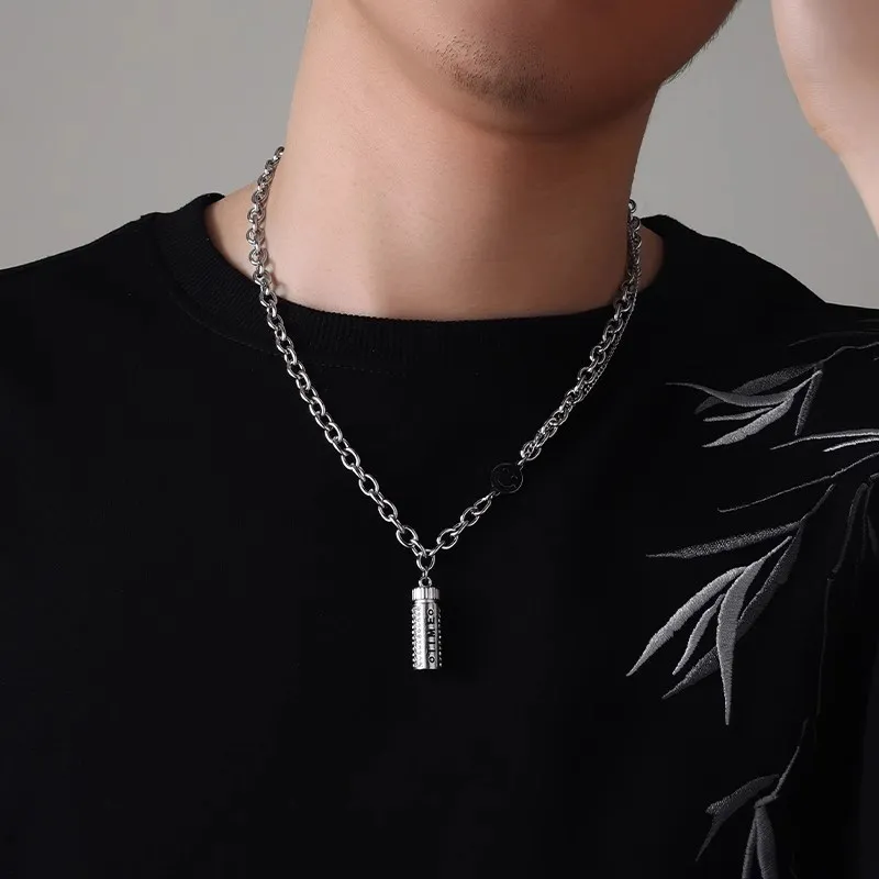 FOREVER MELODY Titanium Steel Necklaces Unisex-2