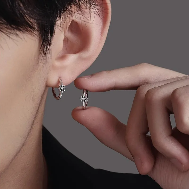 FOREVER MELODY S 999 Fine Silver Earrings Men's-7