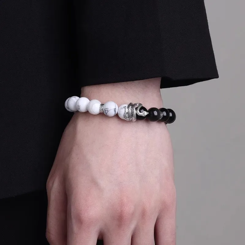 FOREVER MELODY Processing Obsidian Bracelets Unisex-7