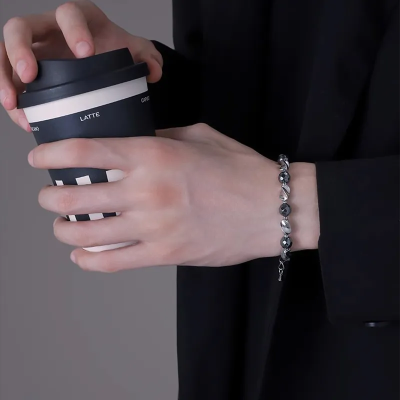 FOREVER MELODY Titanium Steel Bracelets Men's-3