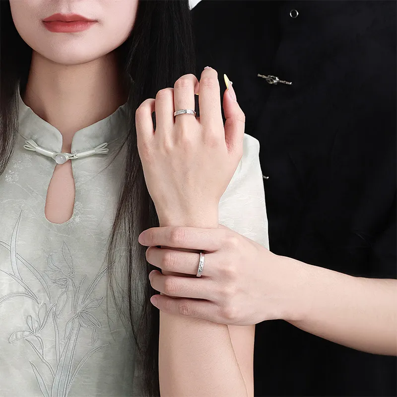 FOREVER MELODY 999 Fine Silver Rings Unisex-6