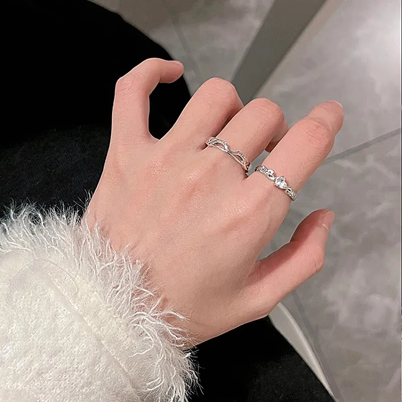 FOREVER MELODY Copper/Zircon Rings Unisex-6