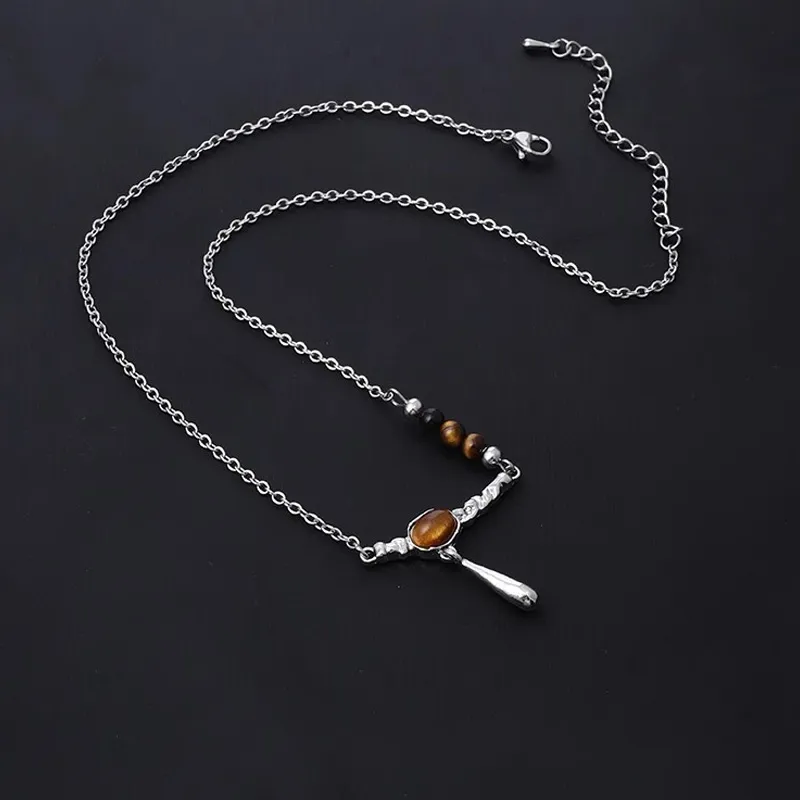 FOREVER MELODY Titanium Steel Necklaces Men's-4