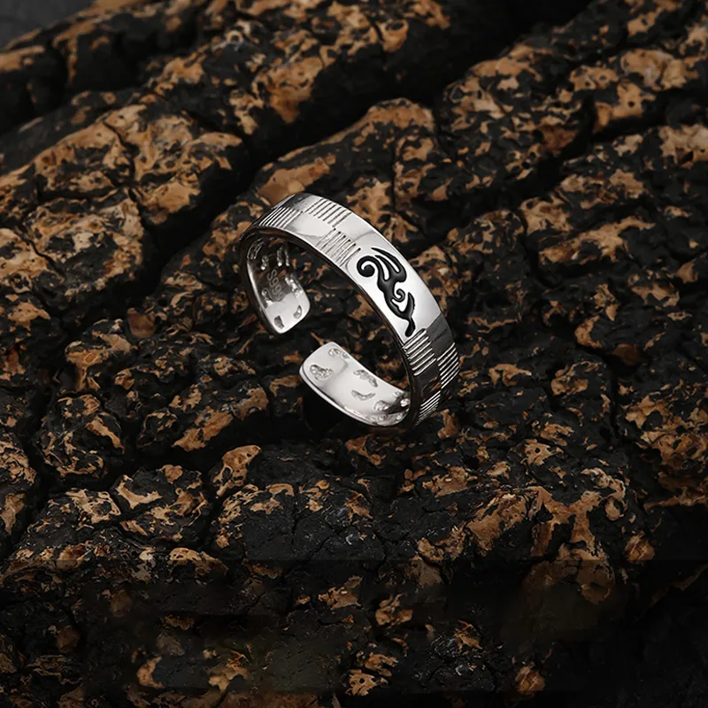 FOREVER MELODY 925 Sterling Silver Rings Men's Silver-1