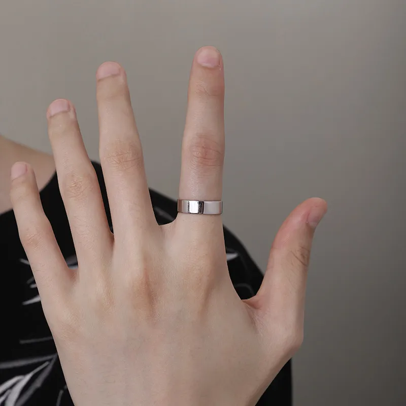 FOREVER MELODY 925 Sterling Silver Rings Men's Silver-18