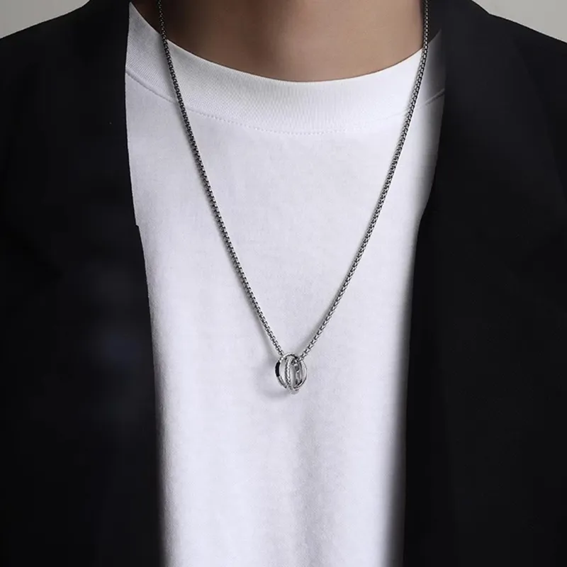 FOREVER MELODY 999 Fine Silver Necklaces Men's-4