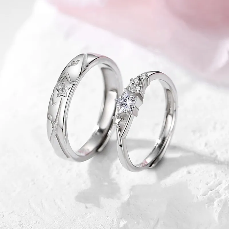 FOREVER MELODY Copper Zircon Rings Unisex-5