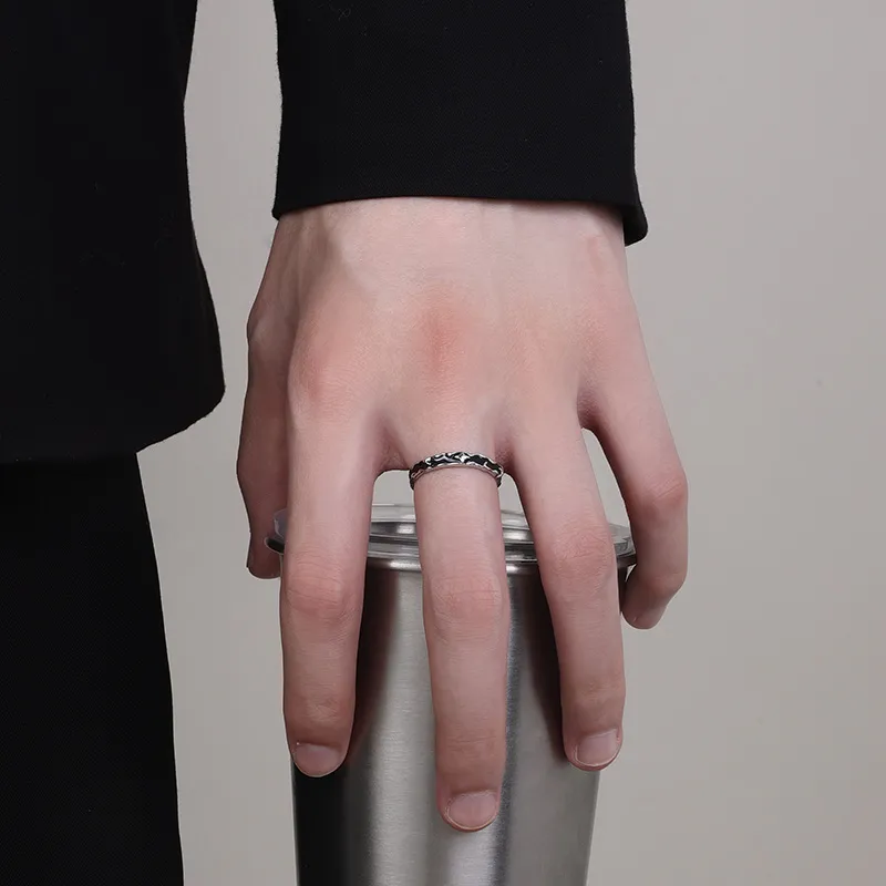 FOREVER MELODY 925 Sterling Silver Rings Men's-3