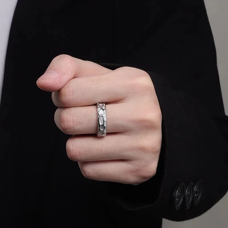 FOREVER MELODY Titanium Steel Rings Men's-1