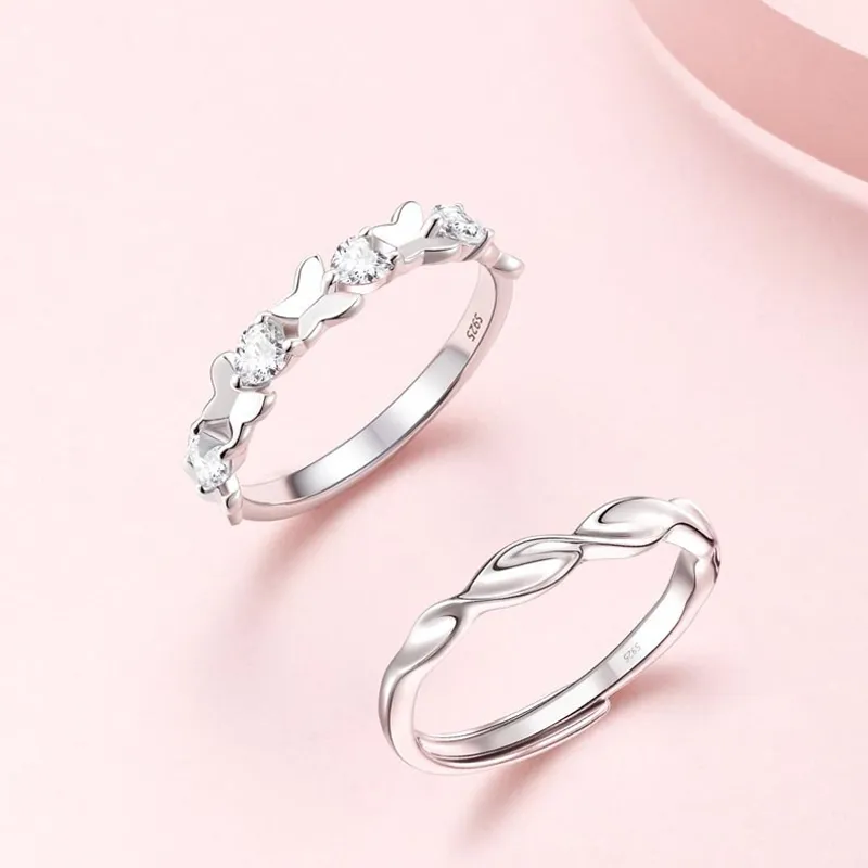 FOREVER MELODY 925 Sterling Silver Rings Unisex-4