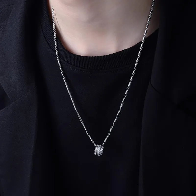 FOREVER MELODY 925 Sterling Silver Necklaces Men's-3