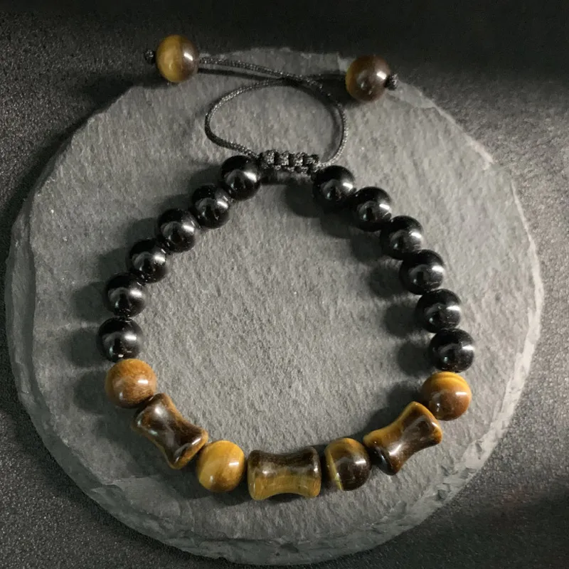 FOREVER MELODY Tiger's Eye Stone Bracelets Unisex-1
