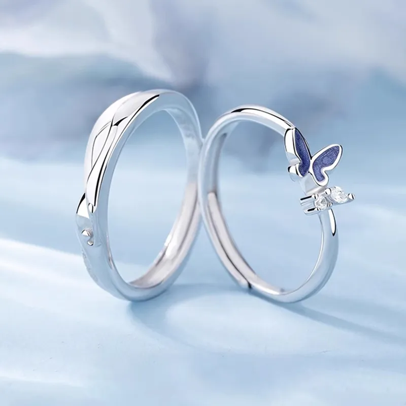 FOREVER MELODY Copper Zircon Rings Unisex-5