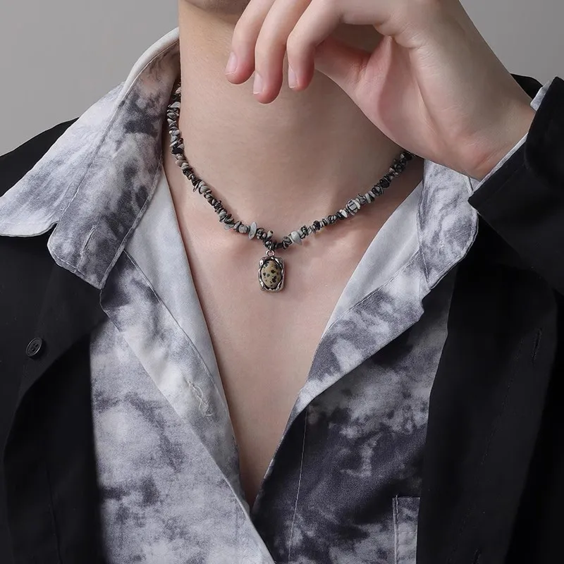 FOREVER MELODY Titanium Steel Necklaces Men's-1