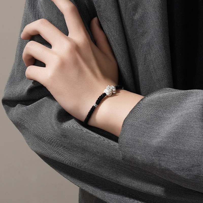 FOREVER MELODY 999 Fine Silver Rope Bracelets Unisex-3