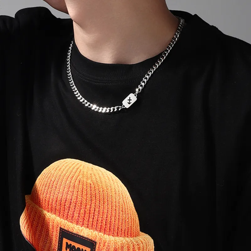 FOREVER MELODY Titanium Steel Necklaces Men's-20