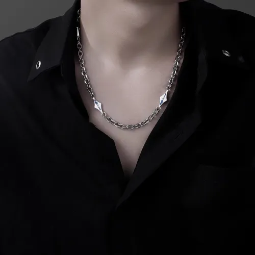 FOREVER MELODY Titanium Steel Necklaces Men's