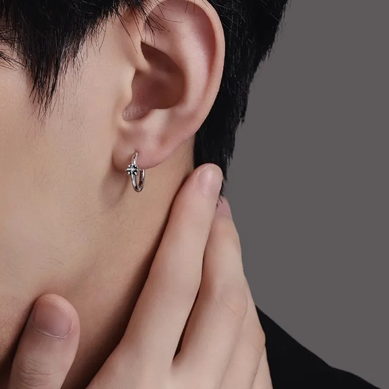 FOREVER MELODY S 999 Fine Silver Earrings Men's-4