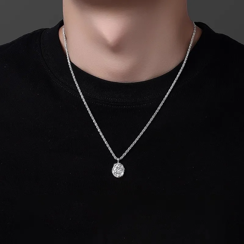 FOREVER MELODY Titanium Steel Necklaces Men's-5