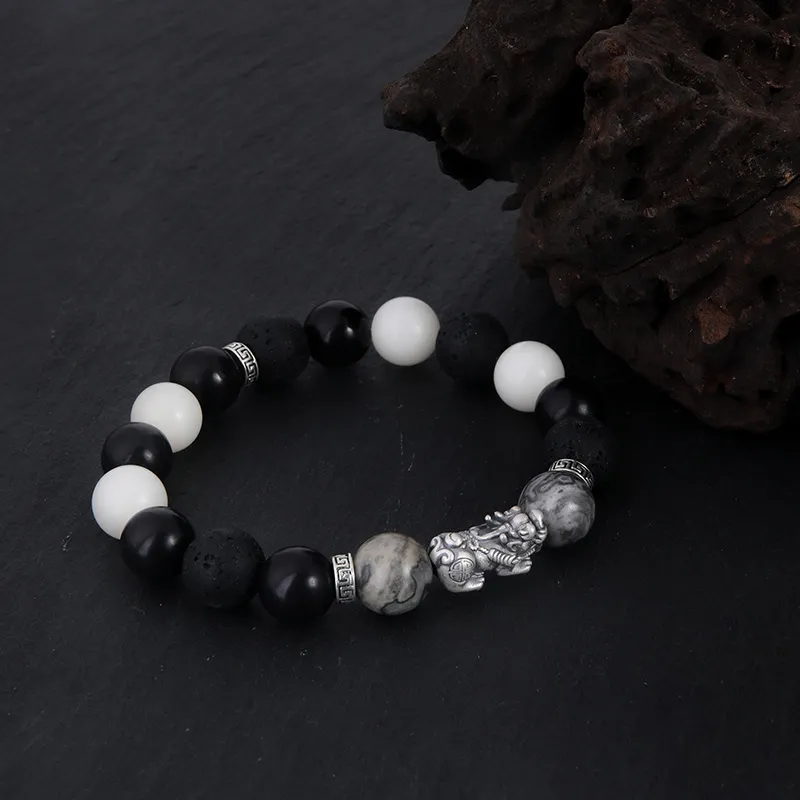 FOREVER MELODY White Jade Bodhi Bracelets Men's-2
