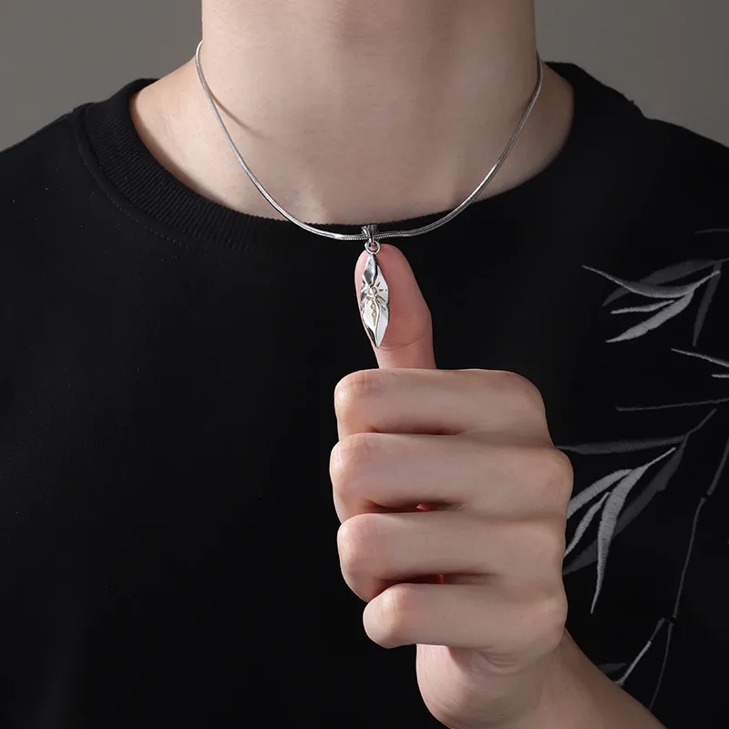 FOREVER MELODY Copper/Titanium Steel Necklaces Men's-5