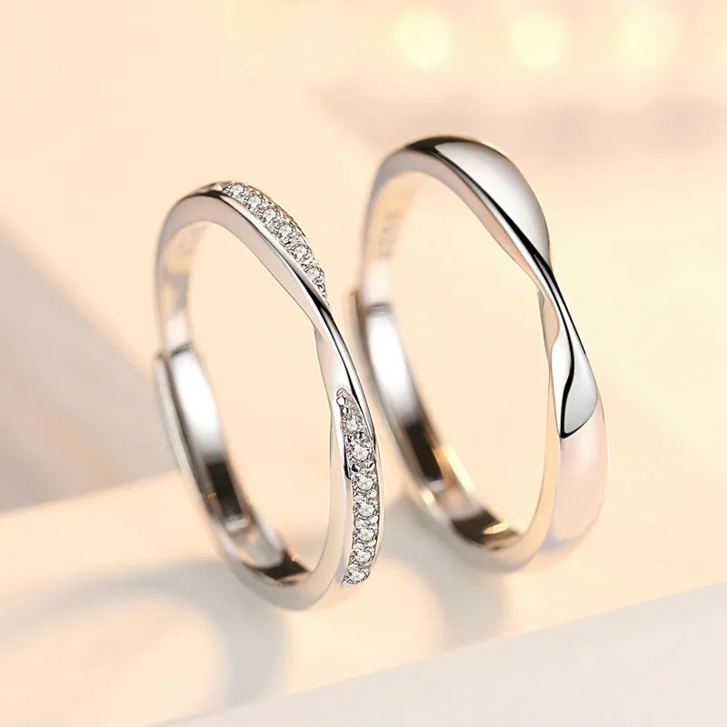 FOREVER MELODY Zircon Rings Unisex-1