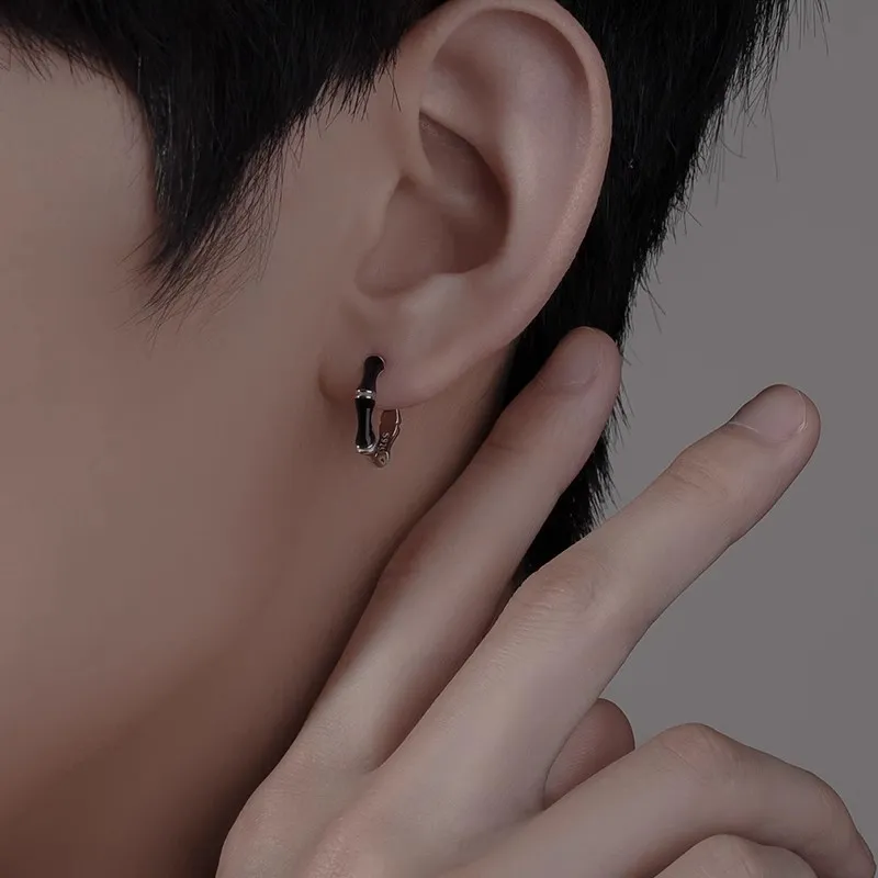 FOREVER MELODY S925 Silver Earrings Men's-3