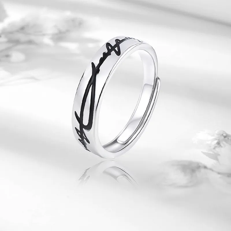 FOREVER MELODY 925 Sterling Silver Rings Men's-4
