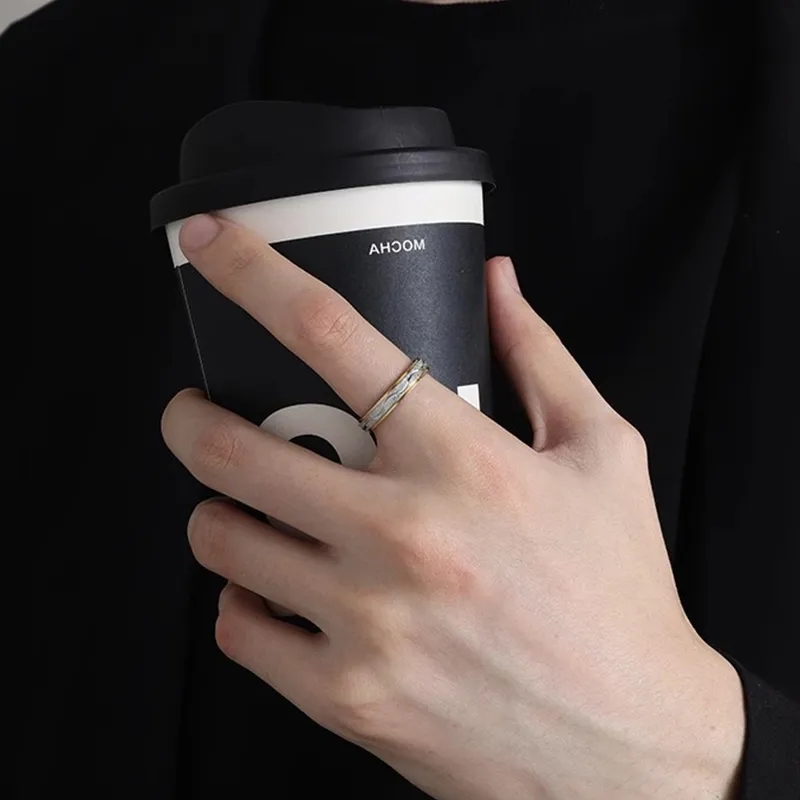 FOREVER MELODY Titanium Steel Rings Unisex-5