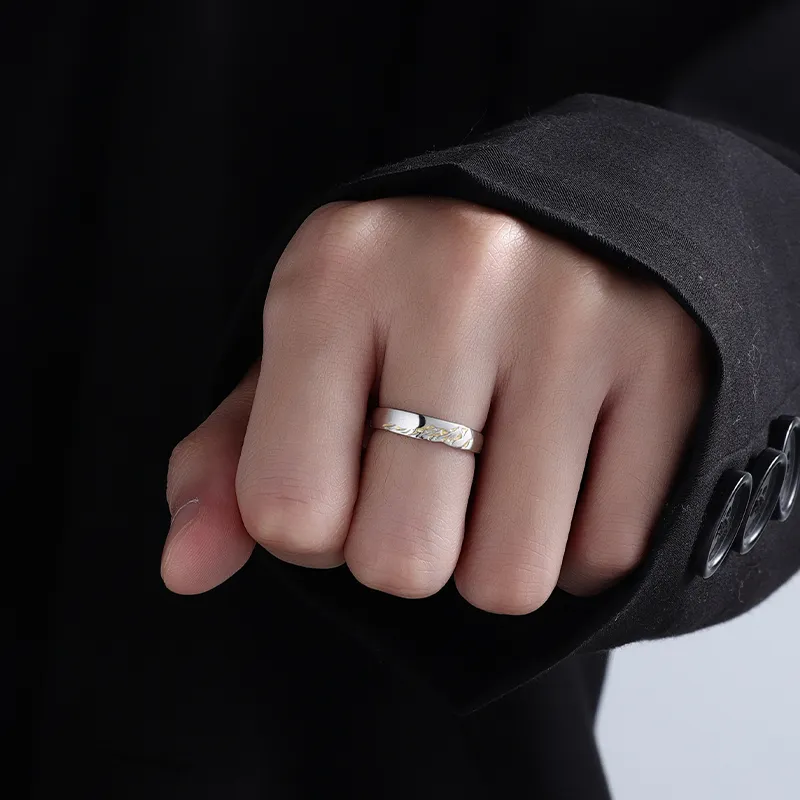 FOREVER MELODY 999 Fine Silver Rings Men's-2
