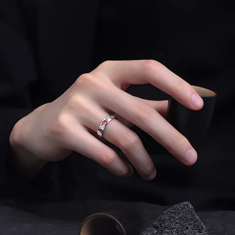 FOREVER MELODY 925 Sterling Silver Rings Men's Silver-7