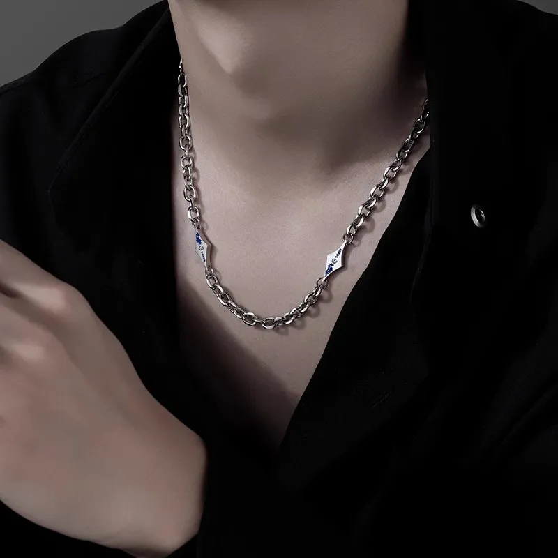 FOREVER MELODY Titanium Steel Necklaces Men's-3
