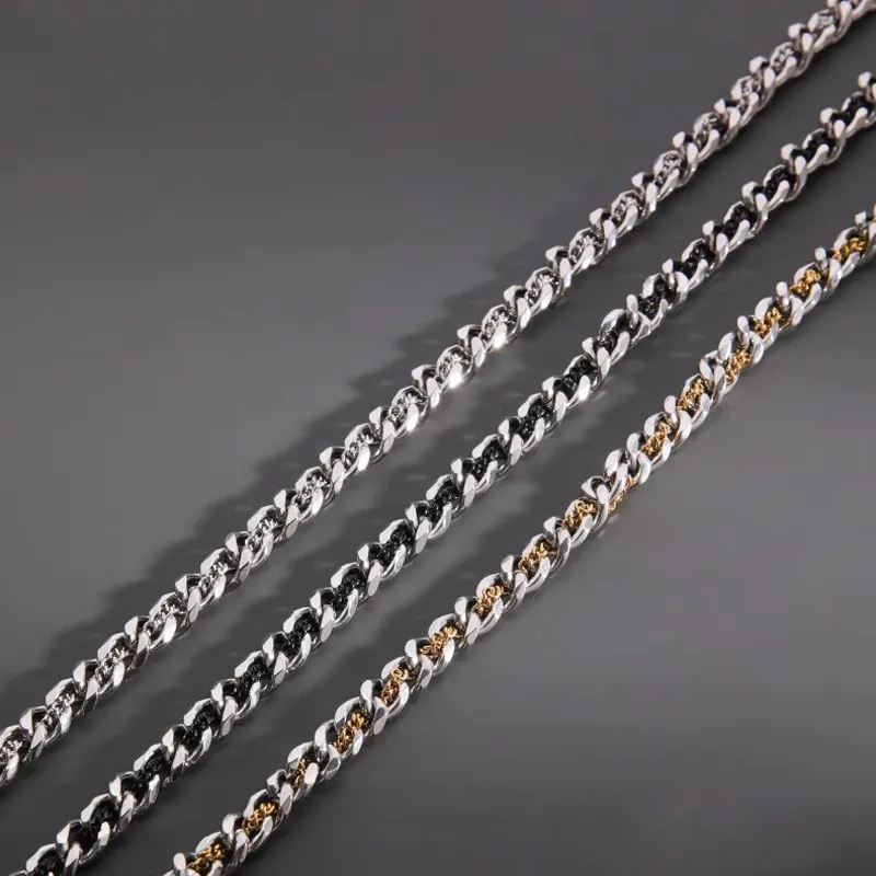 FOREVER MELODY Titanium Steel Necklaces Men's-3