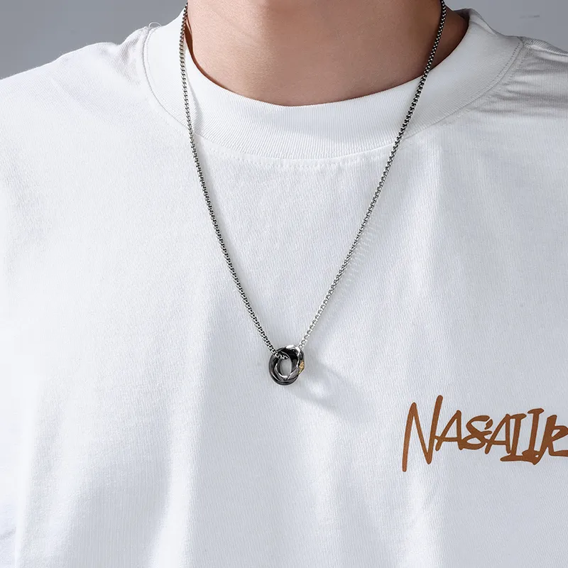 FOREVER MELODY Sterling Silver Necklaces Men's-1