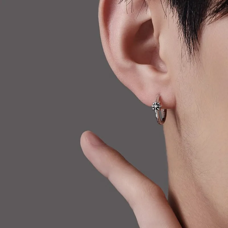 FOREVER MELODY S 999 Fine Silver Earrings Men's-9