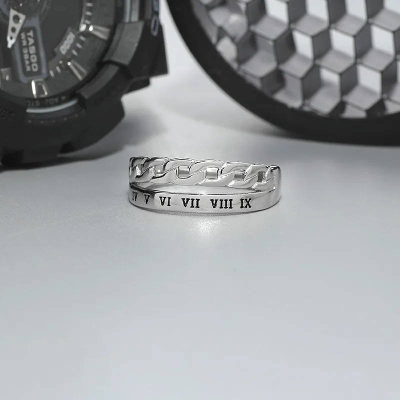 FOREVER MELODY 925 Sterling Silver Rings Men's-4