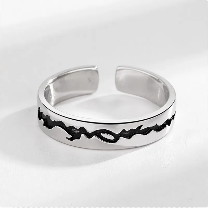 FOREVER MELODY 925 Sterling Silver Rings Men's Silver-7
