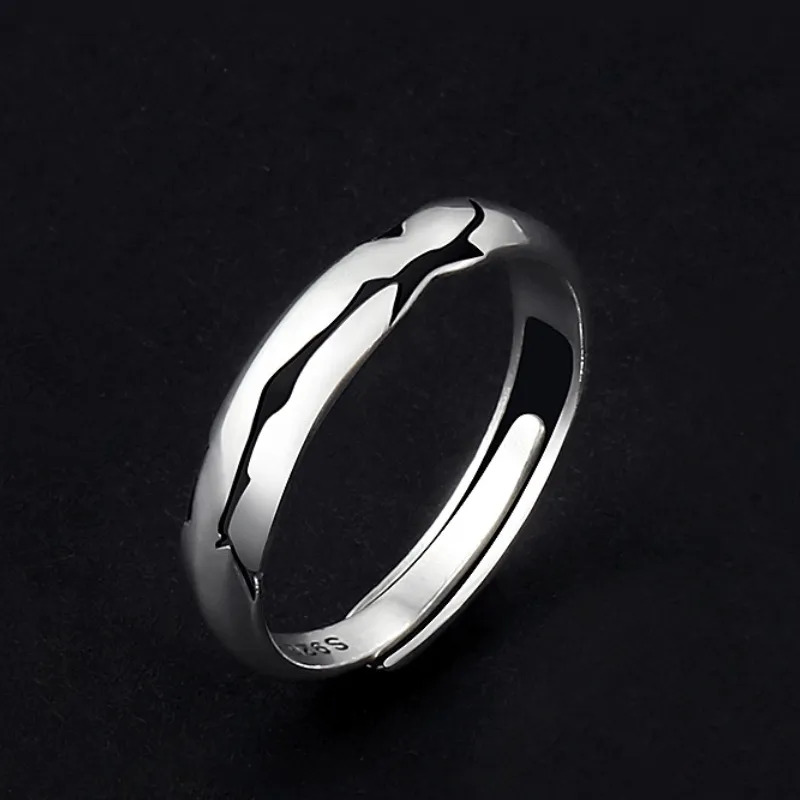 FOREVER MELODY 925 Sterling Silver Rings Men's Silver-11
