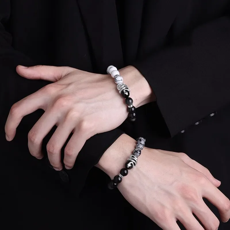 FOREVER MELODY Processing Obsidian Bracelets Unisex-3