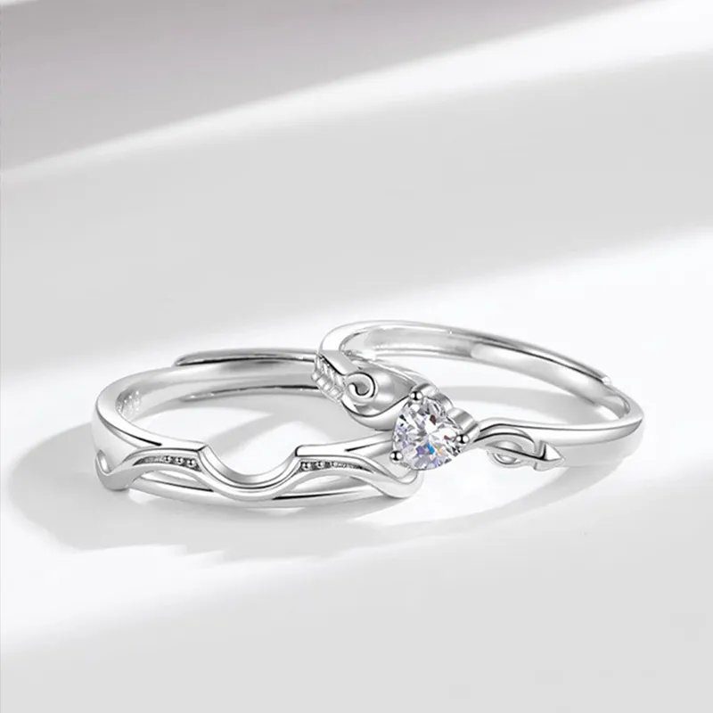 FOREVER MELODY Copper/Zircon Rings Unisex-4
