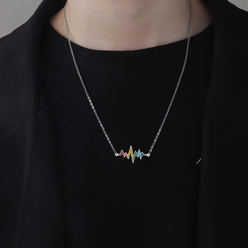 FOREVER MELODY Titanium Steel Necklaces Men's-1