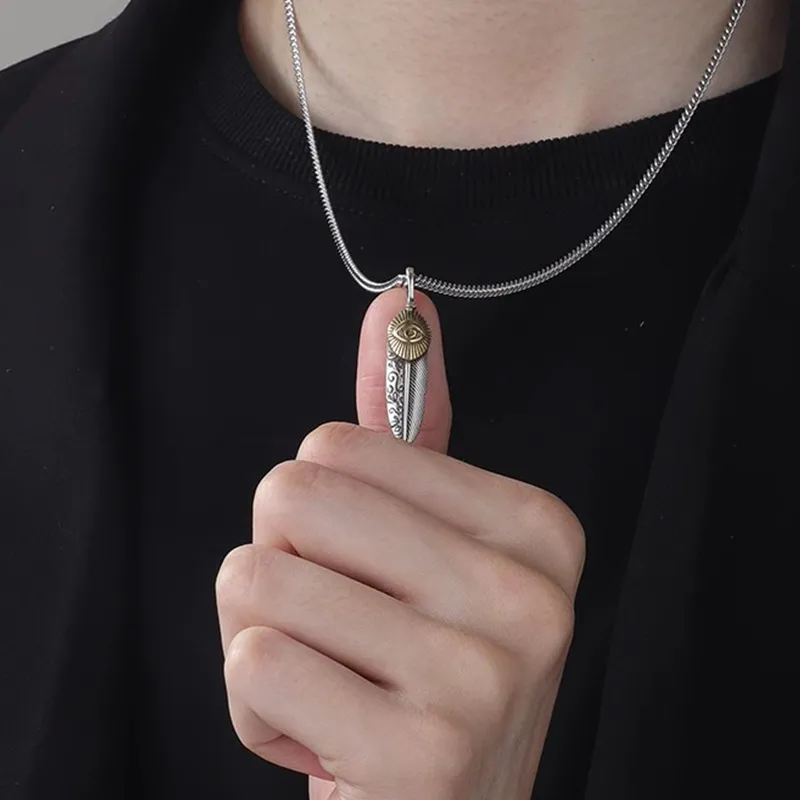 FOREVER MELODY 925 Sterling Silver Necklaces Men's-5