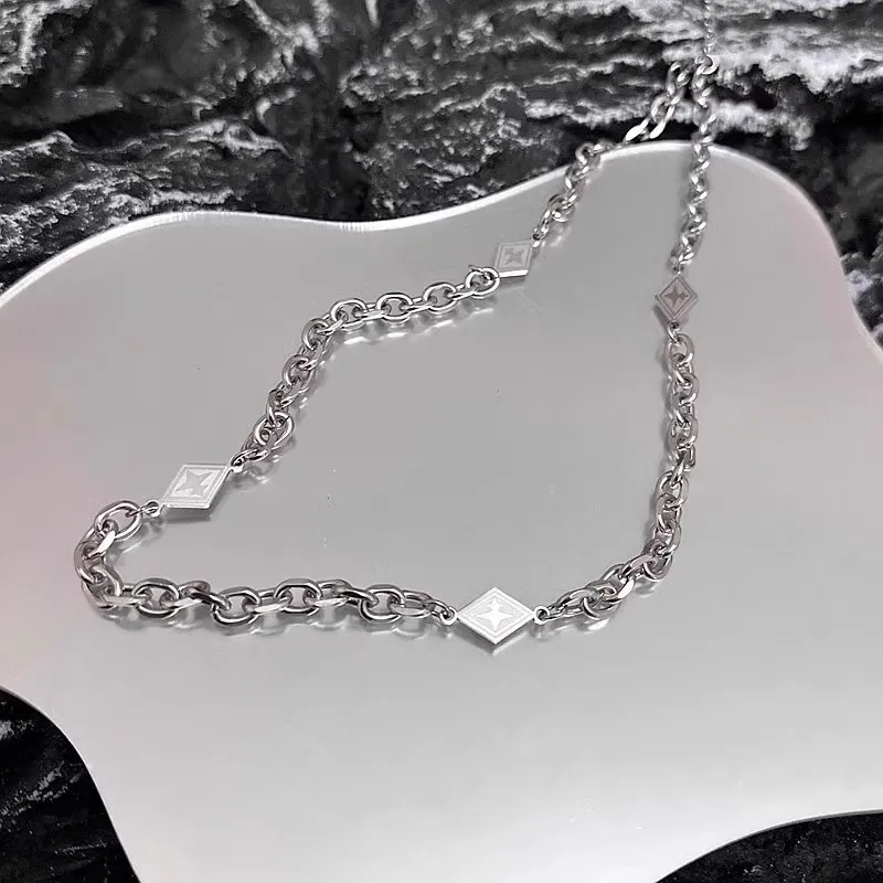 FOREVER MELODY Titanium Steel Necklaces Unisex-4