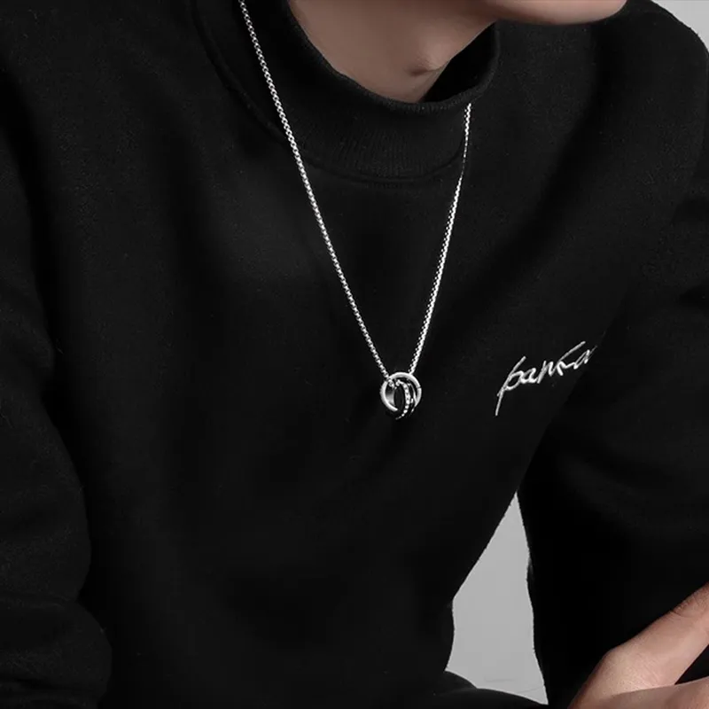 FOREVER MELODY Titanium Steel Necklaces Men's-6