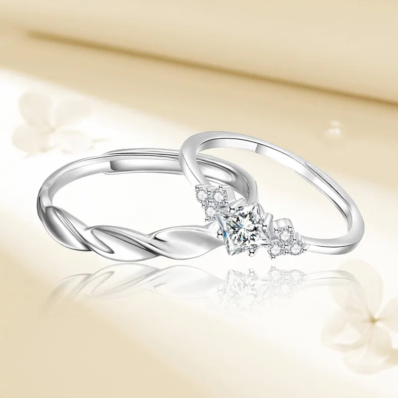 FOREVER MELODY Sterling Silver Rings Unisex-5