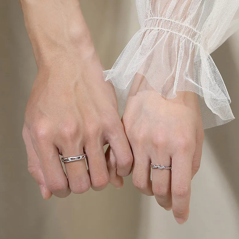 FOREVER MELODY Copper Zircon Rings Unisex-3