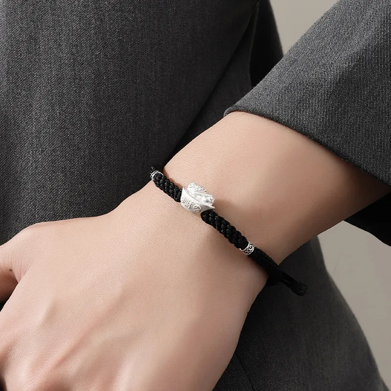 FOREVER MELODY Sterling Silver Rope Bracelets Unisex-5